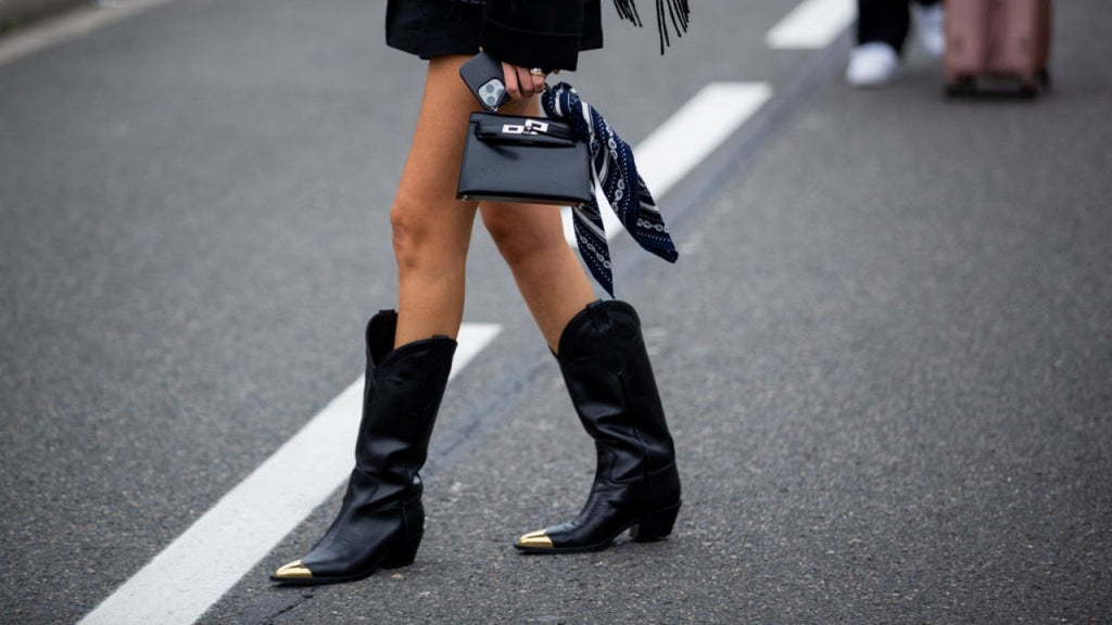 botas vaqueras cowboy boots tendencia botas de piel botas de piel para mujer votas de piel outfits con botas de piel western style